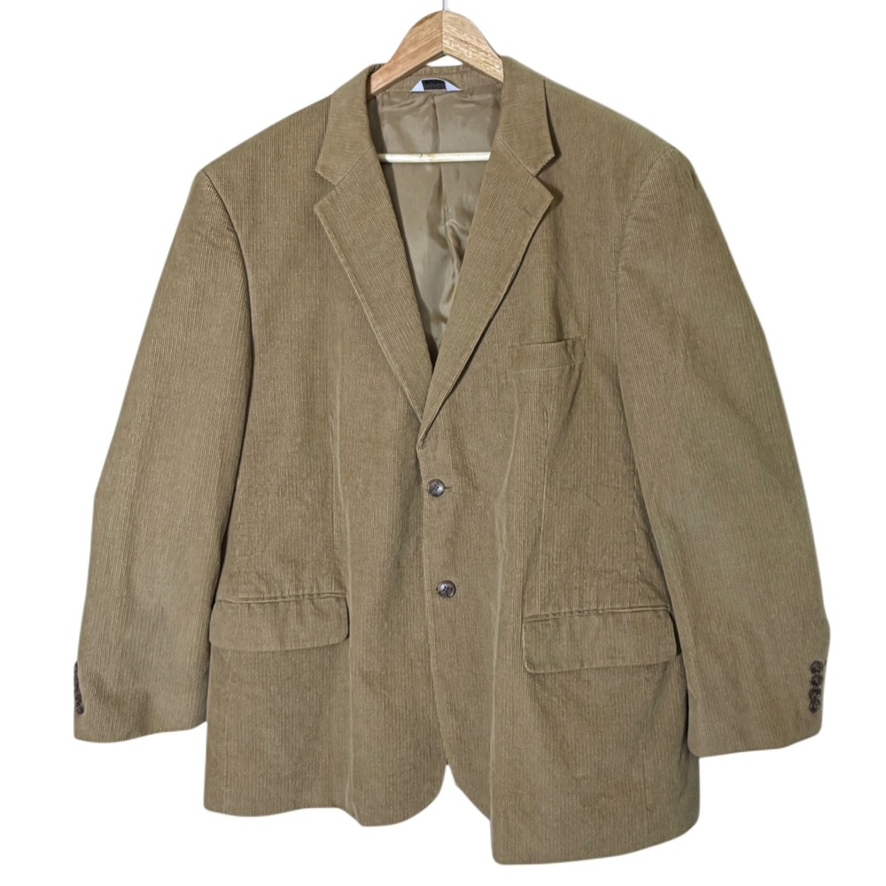 Joseph & Feiss 50R Corduroy Blazer Brown Tan 2 Button Old Money Fall